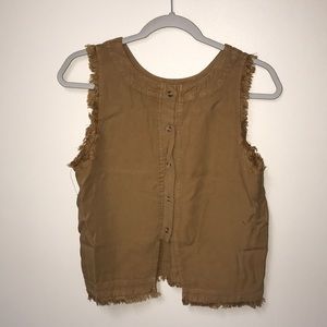 Mustard Brown Crop Top